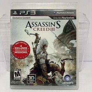 Assassin's Creed III Playstation 3 PS3 Video Game Ubisoft 2012 Tested